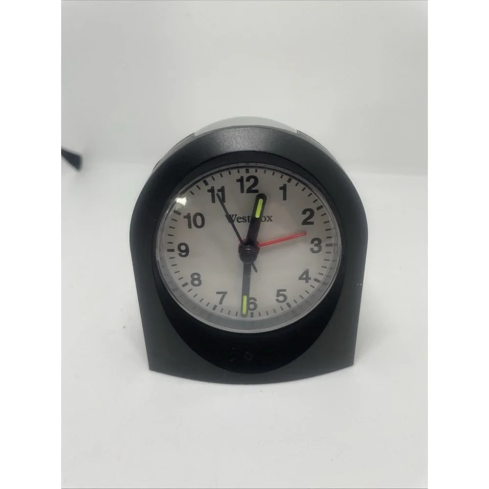 Westclox 3 in. ‎ Black Alarm Clock Analog